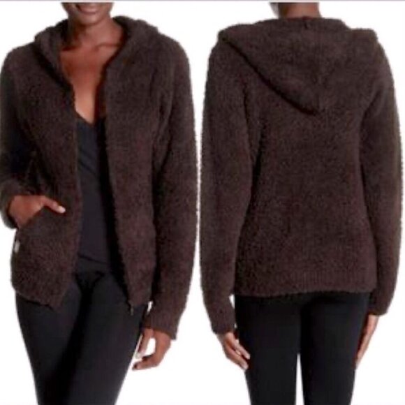 Barefoot Dreams CozyChic Relaxed Hoodie Fuzzy Jacket - Picture 1 of 10